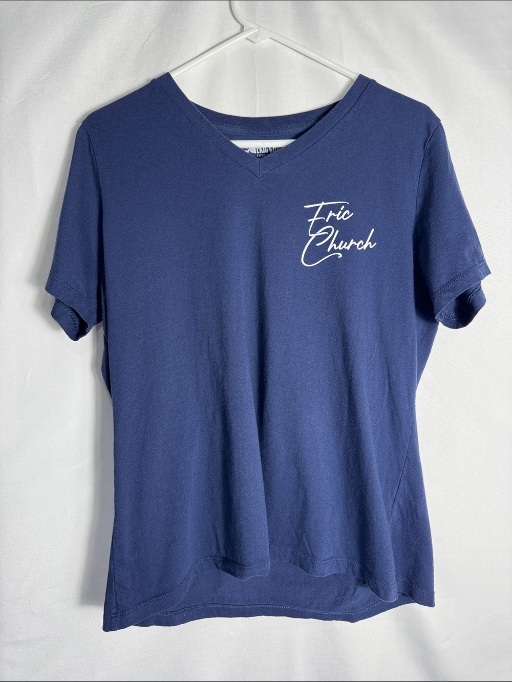 Eric Church Navy V-Neck Concert Tee Women’s Size Large